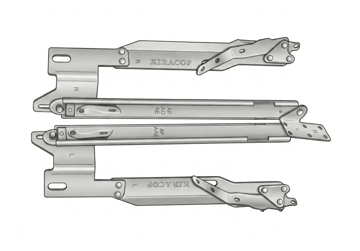 Bộ bản lề inox 304 cho cốp trước VF3
